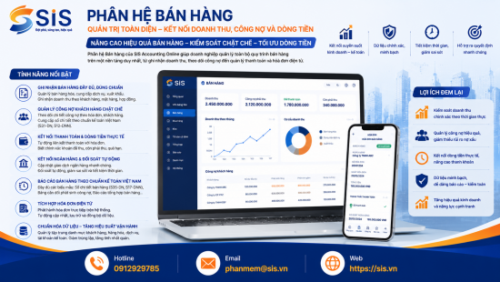 Quản trị bán hàng hiệu quả hơn với SIS Accounting Online