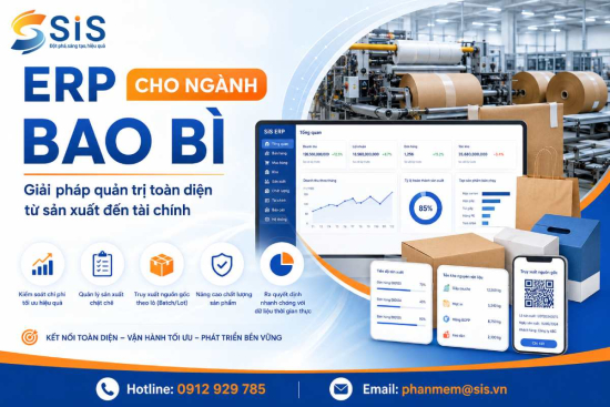 ERP cho ngành sản xuất bao bì – Giải pháp quản trị toàn diện từ sản xuất đến tài chính