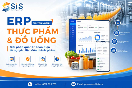 ERP cho ngành Thực phẩm & Đồ uống – Giải pháp quản trị toàn diện từ nguyên liệu đến thành phẩm