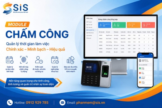 Kiểm soát thời gian làm việc hiệu quả với SIS Accounting Online – Module Chấm công