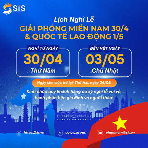 THÔNG BÁO LỊCH NGHỈ LỄ 30/4 VÀ 1/5 NĂM 2026