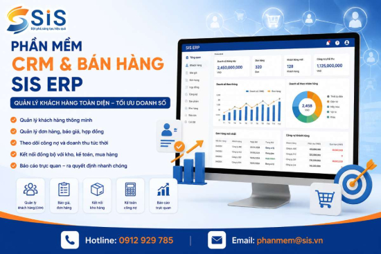 SIS ERP SME - Phần mềm CRM và Quản lý Bán hàng: Đồng bộ quy trình, gia tăng doanh thu