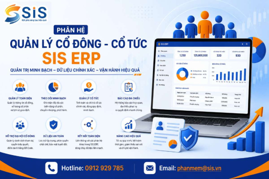 SIS ERP SME - Quản lý Cổ đông: Quản trị thông tin cổ đông minh bạch, chính xác trên một nền tảng