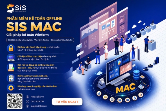 SIS MAC – Phần mềm kế toán offline giúp doanh nghiệp kiểm soát dữ liệu chặt chẽ