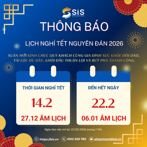 THÔNG BÁO LỊCH NGHỈ TẾT NGUYÊN ĐÁN 2026