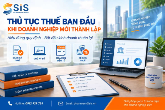 Thủ tục thuế ban đầu khi doanh nghiệp mới thành lập