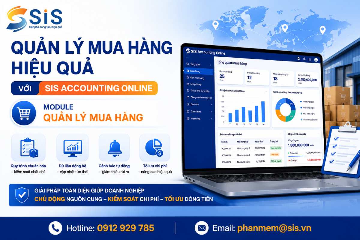 Quản lý mua hàng hiệu quả với SIS Accounting Online