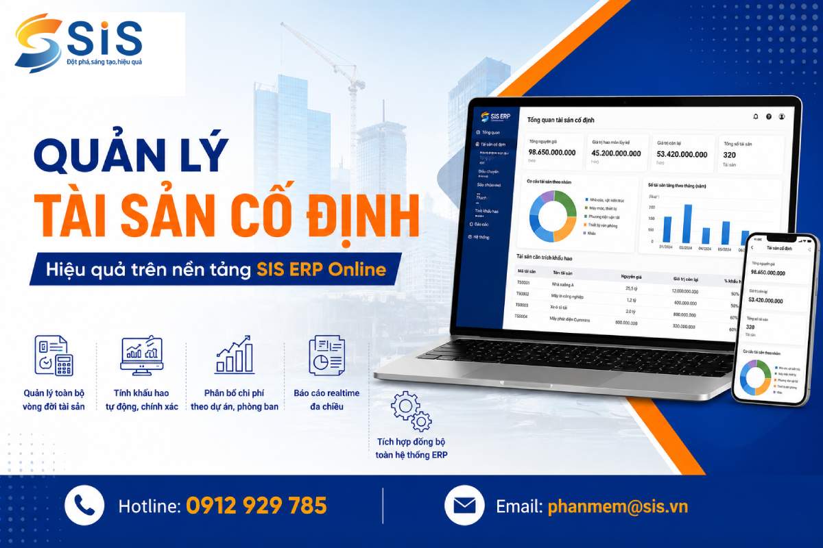 Quản lý tài sản doanh nghiệp hiệu quả với SIS Accounting Online – Module Tài sản cố định