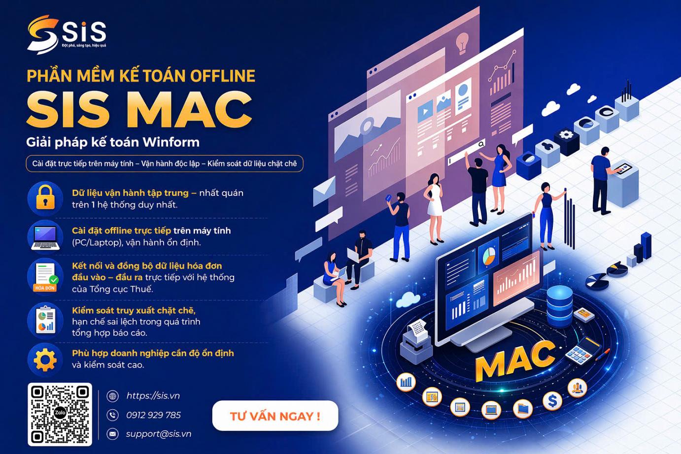 SIS MAC – Phần mềm kế toán offline giúp doanh nghiệp kiểm soát dữ liệu chặt chẽ