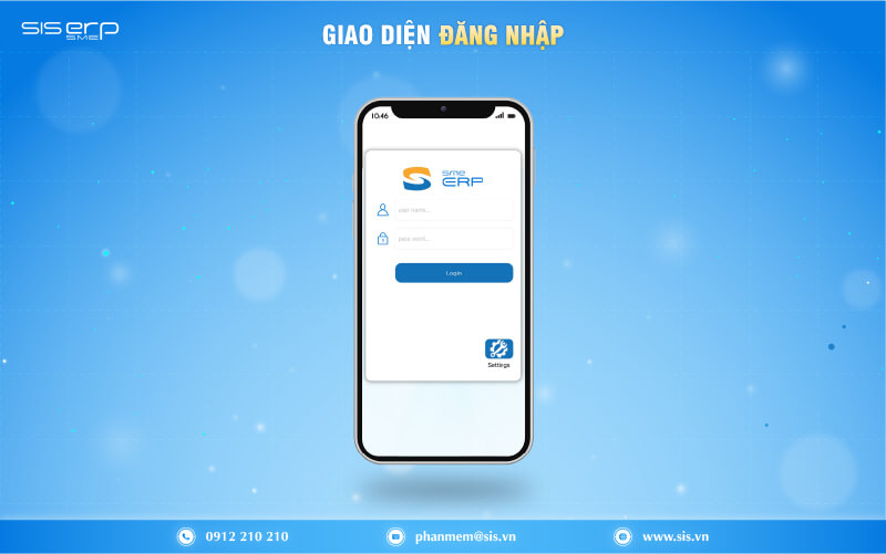 giao diện đăng nhập điện thoại