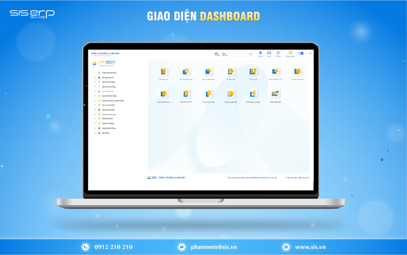giao diện dashboard phần mềm